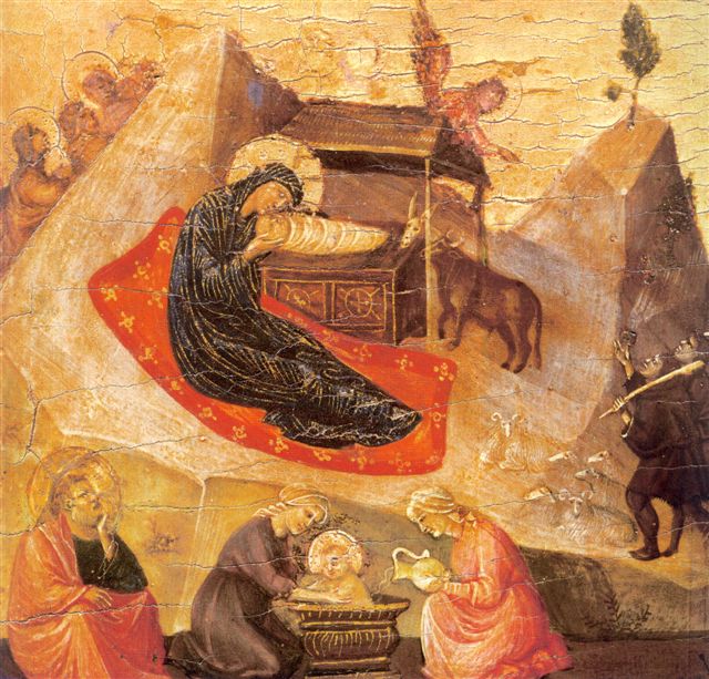 GIOVANNI DA RIMINI Nativit Polittico Roma Gall.Naz.arte ant