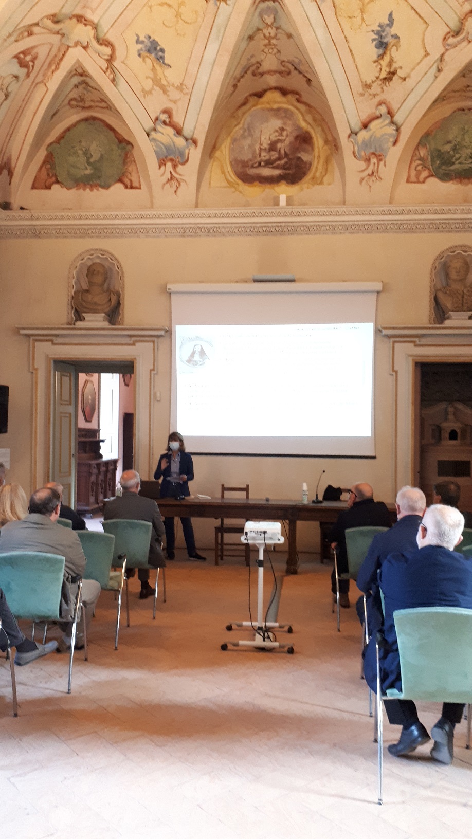 Inaugurazione dell'allestimento di Sala Monarchia con le fotoriproduzioni dei ritratti di Cristina di Svezia e della duchessa d'Ossuna