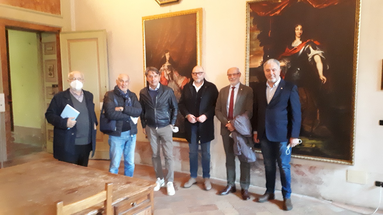 Inaugurazione dell'allestimento di Sala Monarchia con le fotoriproduzioni dei ritratti di Cristina di Svezia e della duchessa d'Ossuna