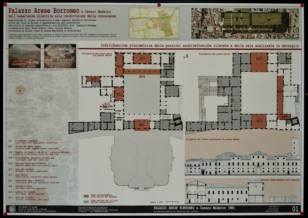 VIVERE  COLLABORA CON IL POLITECNICO DI MILANO. PRIMO  SEMINARIO SUI RILIEVI ARCHITETTONICI DI PALAZZO ARESE BORROMEO