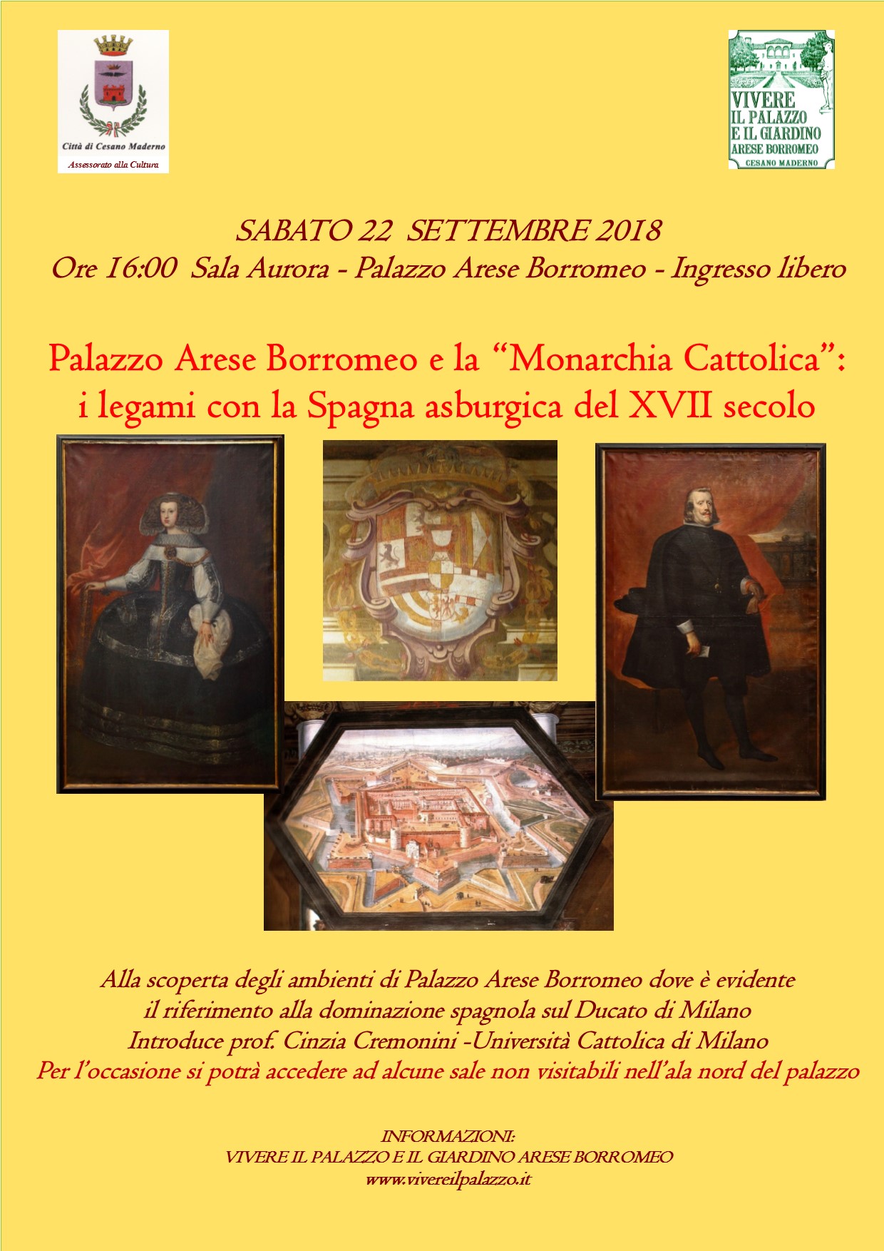 22 settembre - Palazzo Arese Borromeo e la Monarchia Cattolica - I legami con la Spagna asburgica del XVII Secolo